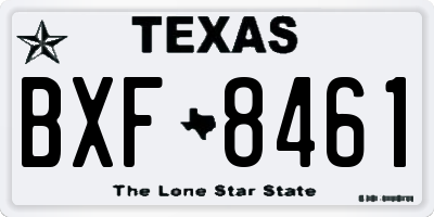 TX license plate BXF8461