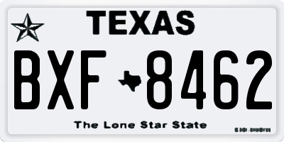 TX license plate BXF8462