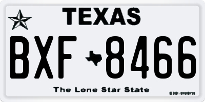 TX license plate BXF8466