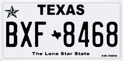 TX license plate BXF8468