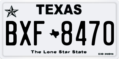 TX license plate BXF8470