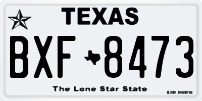 TX license plate BXF8473