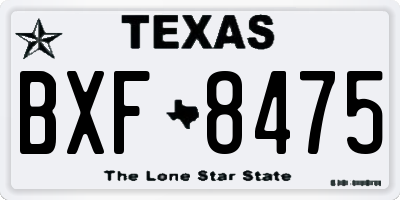 TX license plate BXF8475