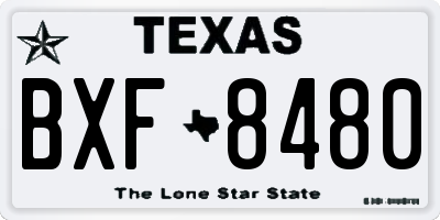 TX license plate BXF8480