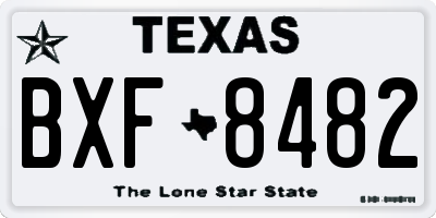 TX license plate BXF8482