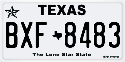 TX license plate BXF8483