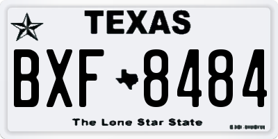 TX license plate BXF8484
