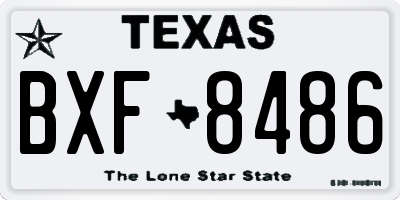 TX license plate BXF8486