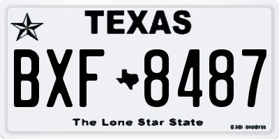TX license plate BXF8487