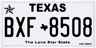 TX license plate BXF8508