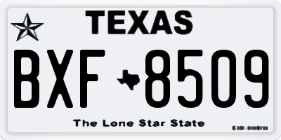 TX license plate BXF8509
