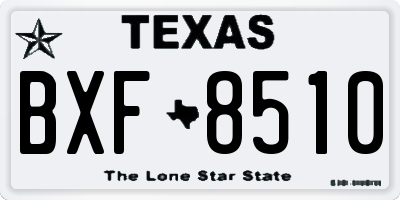 TX license plate BXF8510