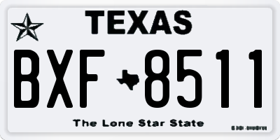 TX license plate BXF8511