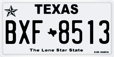 TX license plate BXF8513