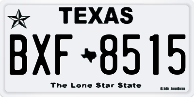 TX license plate BXF8515