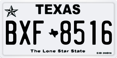 TX license plate BXF8516