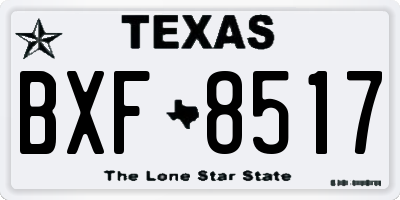 TX license plate BXF8517