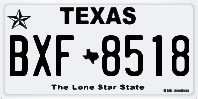 TX license plate BXF8518