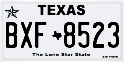 TX license plate BXF8523