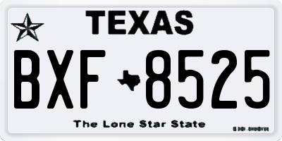 TX license plate BXF8525