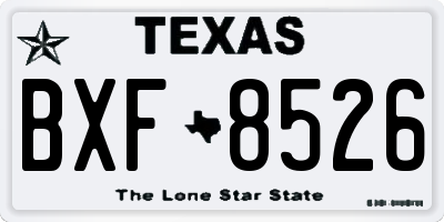 TX license plate BXF8526
