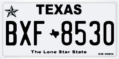 TX license plate BXF8530