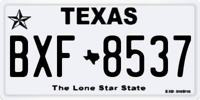 TX license plate BXF8537