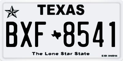 TX license plate BXF8541