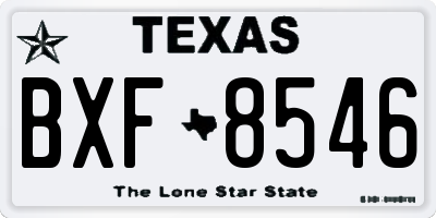 TX license plate BXF8546