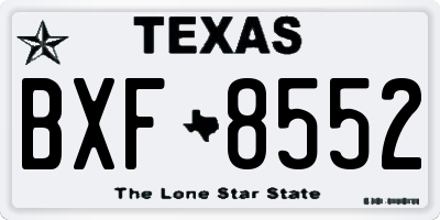 TX license plate BXF8552