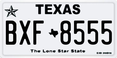 TX license plate BXF8555