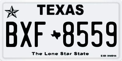 TX license plate BXF8559