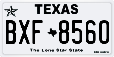 TX license plate BXF8560
