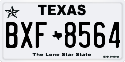 TX license plate BXF8564