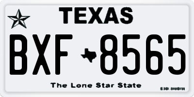 TX license plate BXF8565