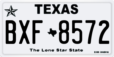 TX license plate BXF8572