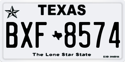 TX license plate BXF8574