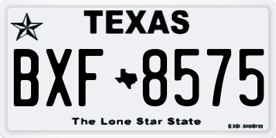 TX license plate BXF8575