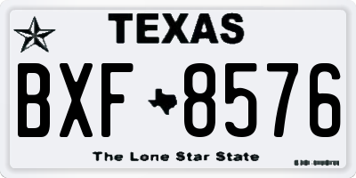 TX license plate BXF8576