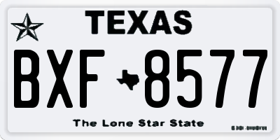 TX license plate BXF8577