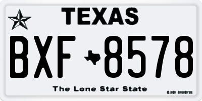 TX license plate BXF8578