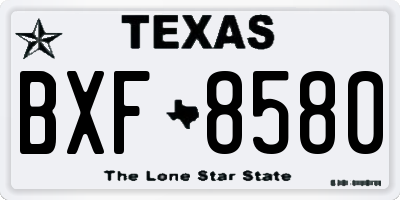 TX license plate BXF8580