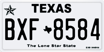 TX license plate BXF8584