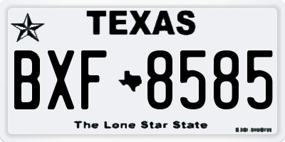 TX license plate BXF8585