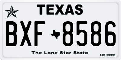 TX license plate BXF8586