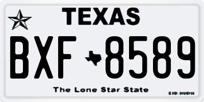 TX license plate BXF8589