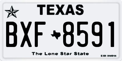 TX license plate BXF8591