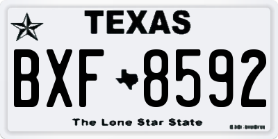 TX license plate BXF8592
