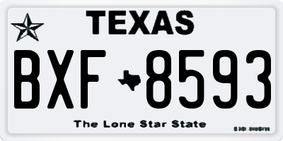 TX license plate BXF8593
