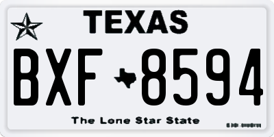 TX license plate BXF8594